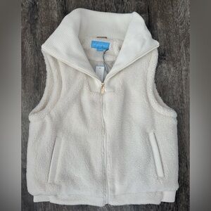 Draper James - Teddy Vest - Winter White - Size M - NWT!